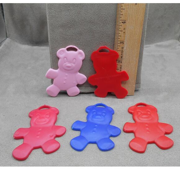 Vintage 1991 Zibi-Core Balloon Weight Lot: Teddy Bear, Star, Heart, Smiley - Picture 4 of 8